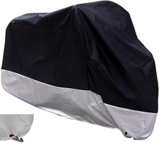 Motorcycle Cover Waterproof Outdoor All Season Fits Up To 116 Inch With Lock...