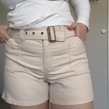 Vintage faded glory belted mid rise canvas shorts y2k size 12