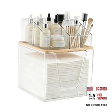 Clear 2 in 1 Disposable Facial Towel Holder  Cosmetic Organizer - 1 Pack