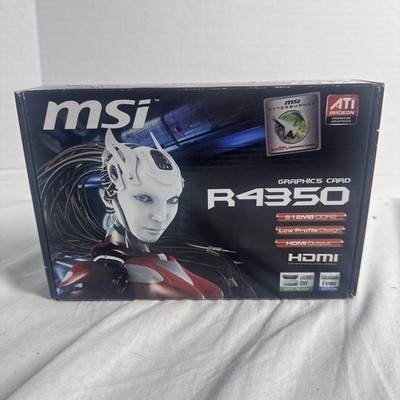 ATI Radeon MSI R4350 512mb DDR2 Low Profile HDMI Graphics Card NEW IN BOX