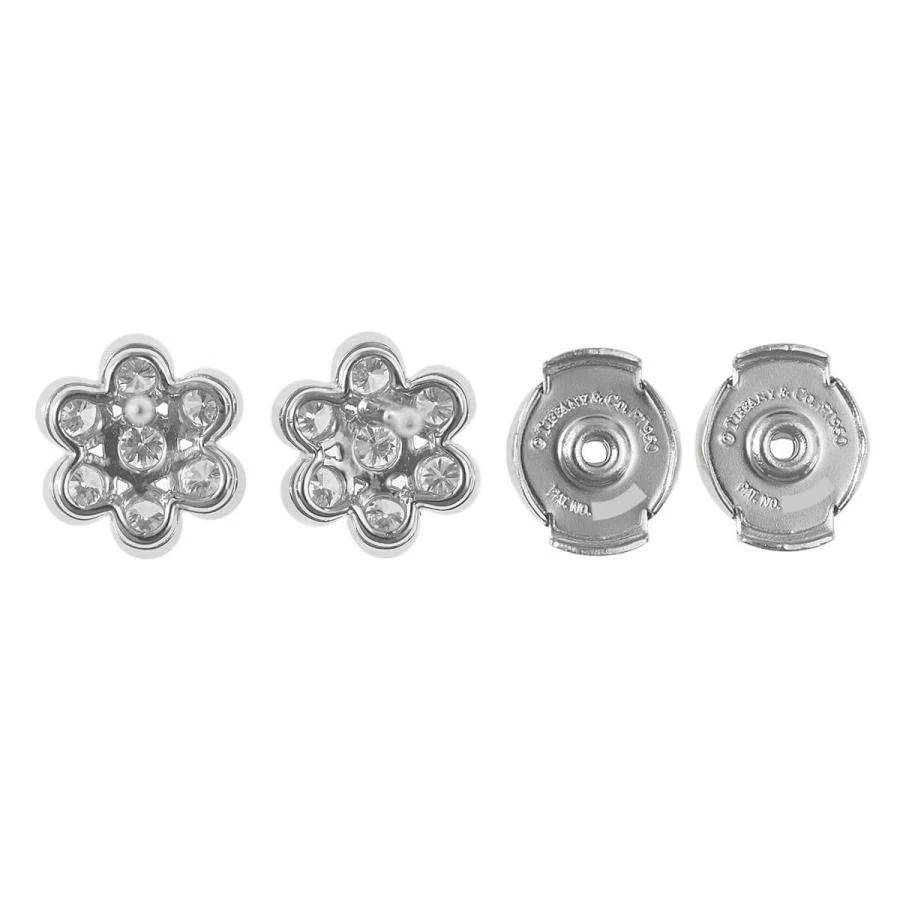 Tiffany & Co. Garten Blume Diamant Ohrringe Platin Damen Schmuck Accessoire