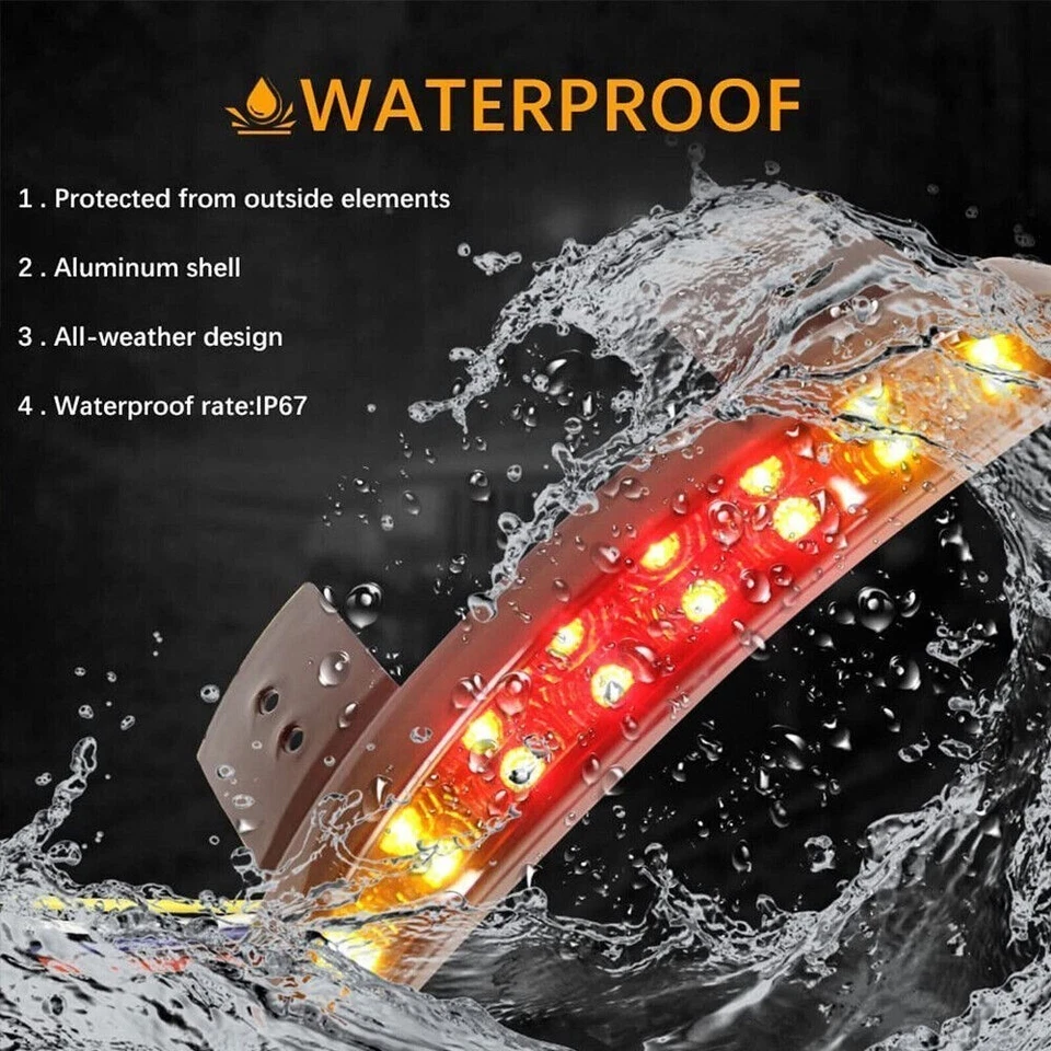 LED Fender Brake Turn Signal Tail Light For Harley Dyna Super Wide Glide Softail Foto 4 de 4