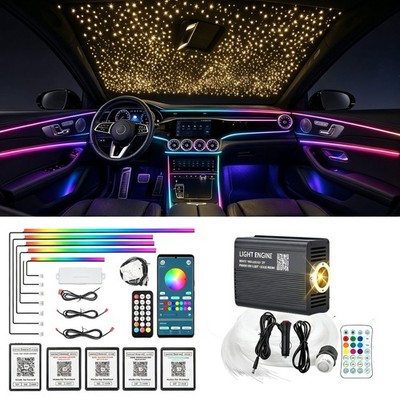 14in1 Symphony Interior Ambient Lights 500pcs 2M Car Starlight Headliner Kit