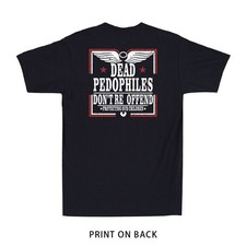 Dead Pedophiles Don't Reoffend Protective Parent Print on Back Men's T-Shirt