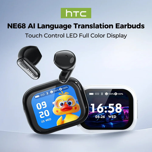 HTC NE68 Auricolari Bluetooth Traduttore Cuffie con display nuovo modello 2026 - Afbeelding 2 van 10