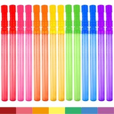 Bubble Wand, 14" Big Bubble Wand Set 14 Pack 7 Colour , Non-Toxic Smelless Bu...
