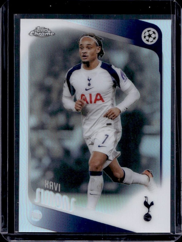 2025-26 Topps Chrome UEFA Xavi Simons Refractor #85 Tottenham