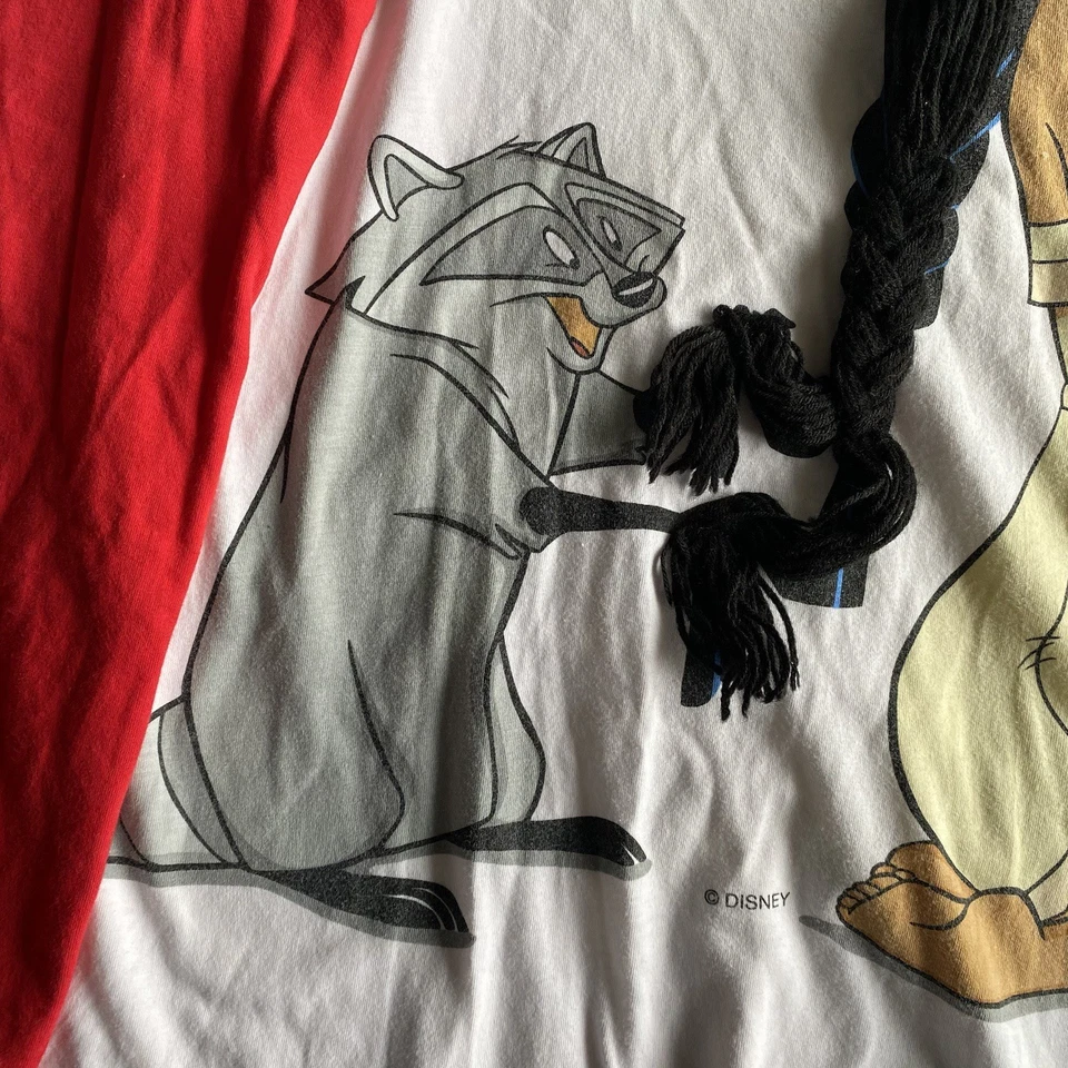 Vintage Disney Pocahontas Long Sleeve Graphic Shirt XL Rare 90s Meeko Flit - Image 4 of 4