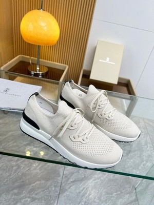 Brunello Cucinelli Men's Classic Knit Sneakers, Size 43