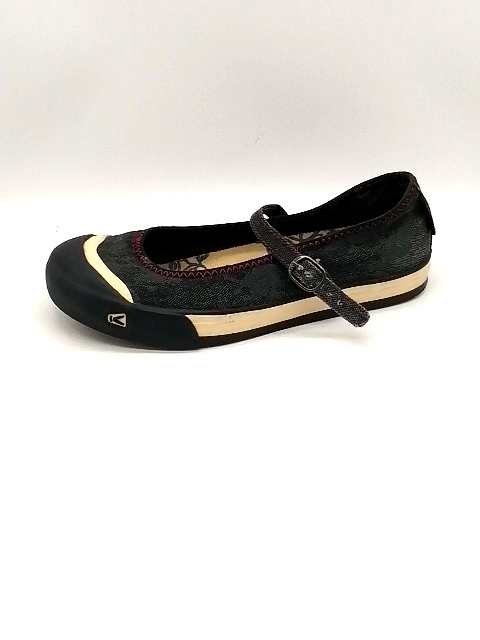 Mocassini Keen donna grigio tela 9 Mary Jane scarpa fibbia cinturino comfort 5348 BKFP