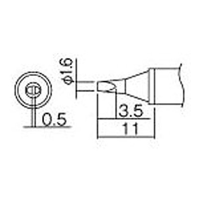 White light (HAKKO) Lead-free compatible T2 type soldering iron T12WD16