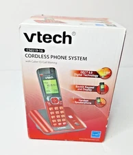 NEW Vtech Digital Handset Cordless Phone System & Base CS6519-16 Red 