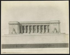Indianapolis Indiana Public Library South Elevation Architectural Drawing 1900s