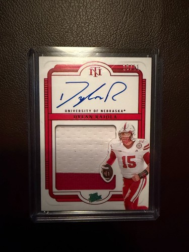 Dylan Raiola [Silhouettes Signature] #134 2025 Panini National Treasures Collegiate card