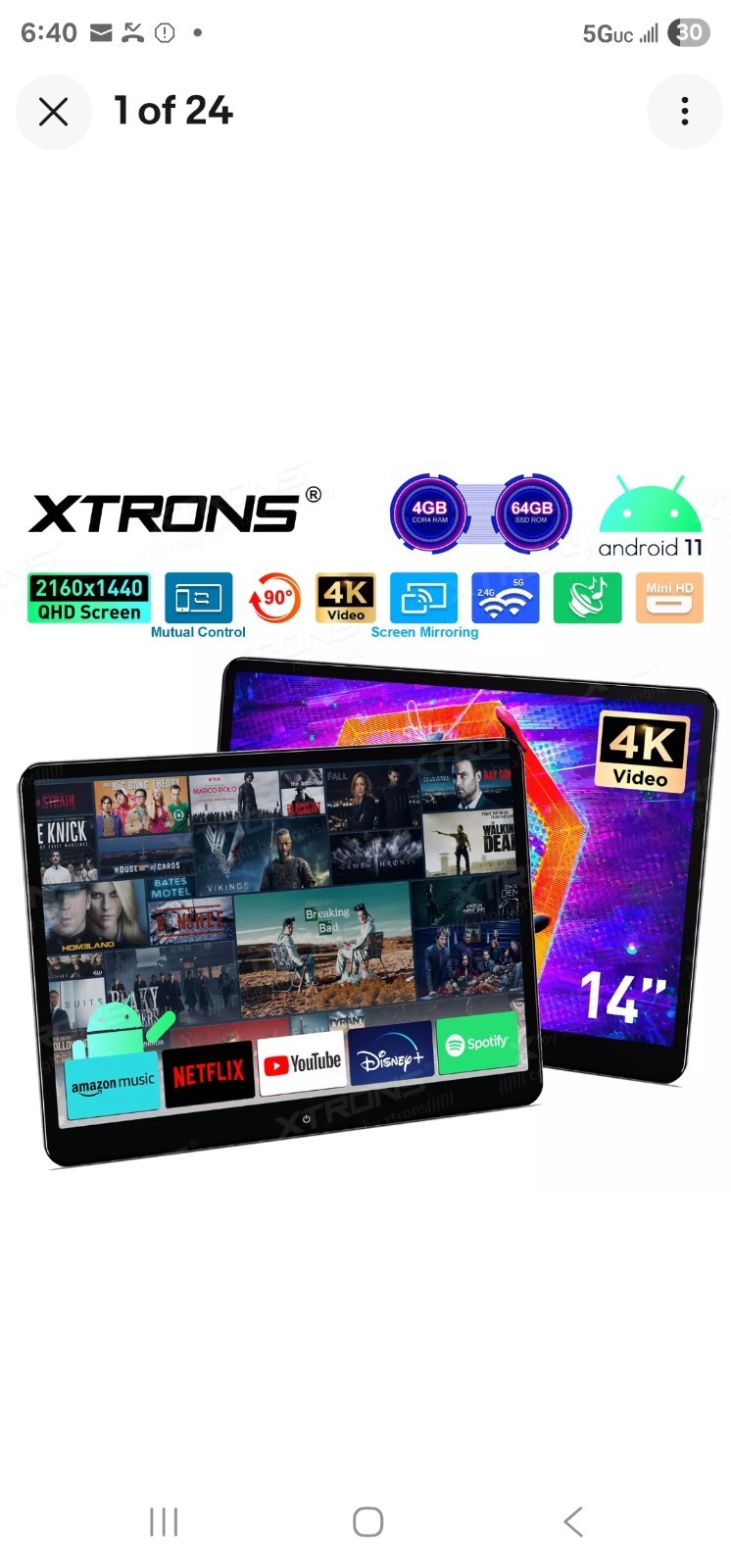 2x XTRONS ICE/VDO/HM142A-14