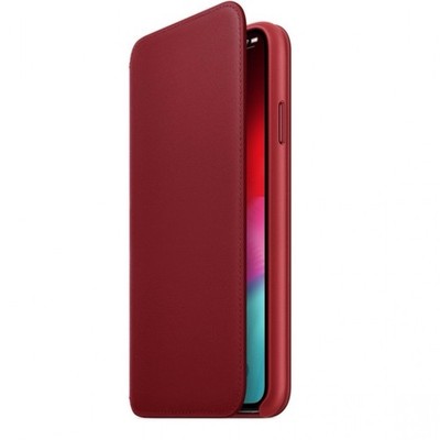 Genuine Apple iPhone XS Leather Folio Cover - RED Original