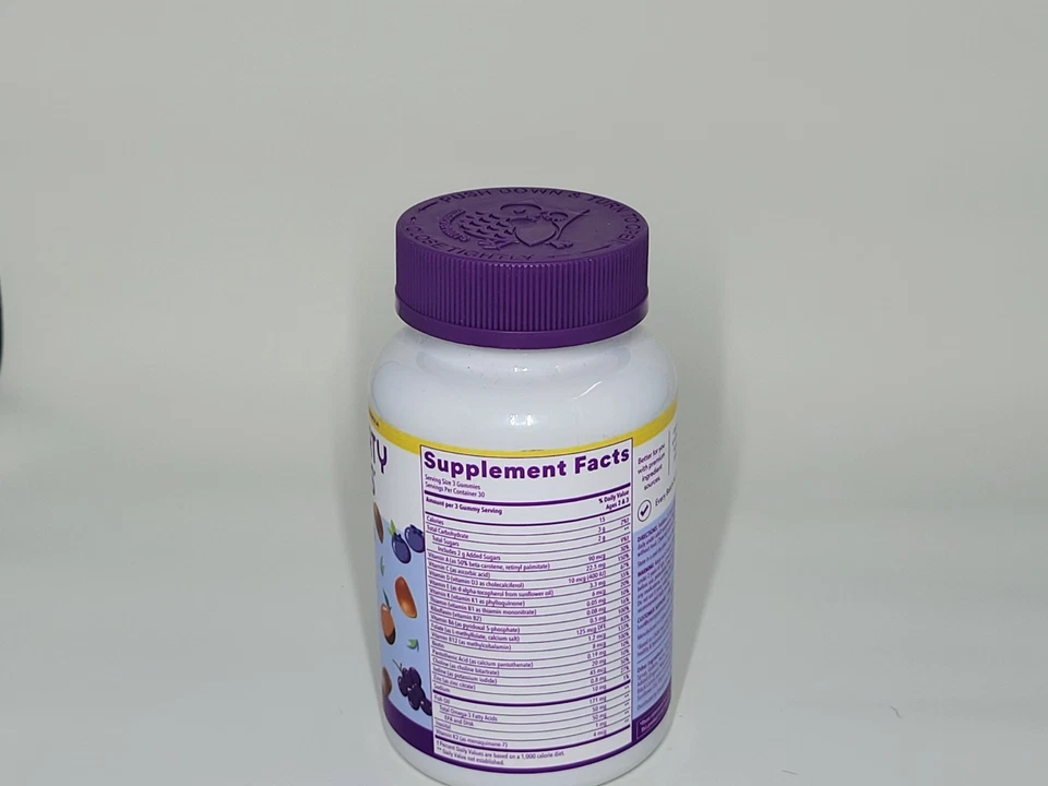 Smarty брюки для малышей ясельного возраста мульти и омега 90 карат жевательные резинки, смешанные фрукты, срок годности: сентябрь 2025 - Изображение 2 из 2