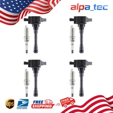 4X Ignition Coil & 4X Iridium Spark Plug UF659 OEM for Nissan Juke Turbo 1.6L