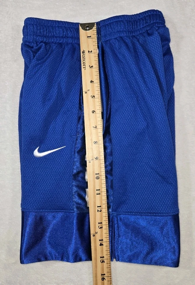 Pantalones Cortos de Baloncesto Nike DriFit Elite para Niños Azul Blanco Pequeño 19x7 Foto 4 de 4