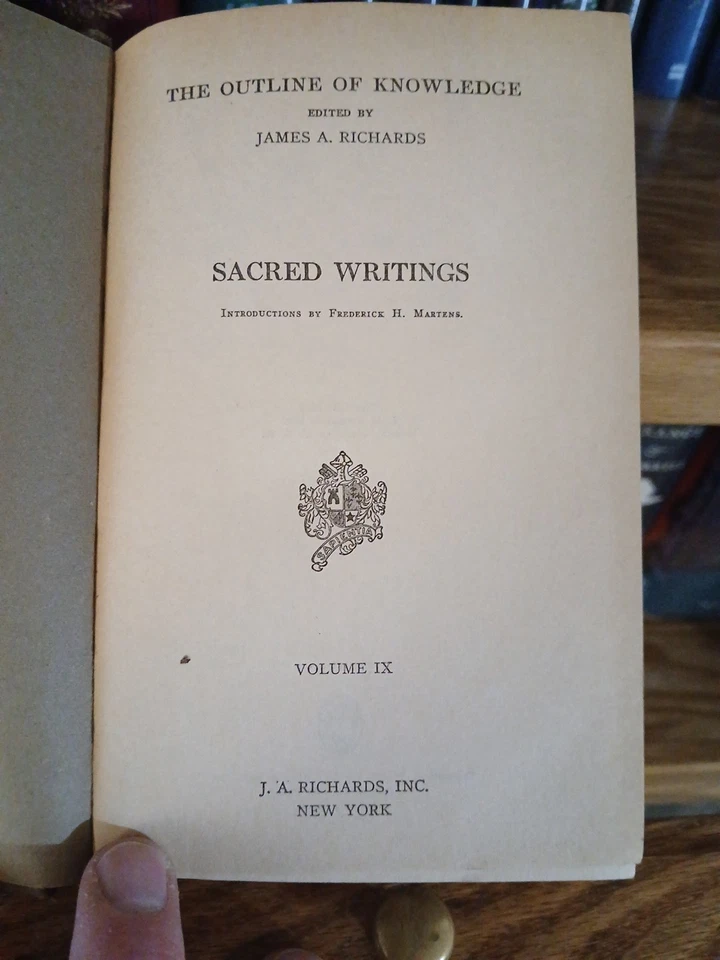 The Outline of Knowledge Sacred Writings Volume IX Edited by James. A Richards  - Image 4 of 4