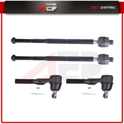 Full 4PC Front Inner Outer Tie Rod Ends Suspension Kit For DODGE CHARGER