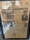 The Fargo Forum Moorhead News Nov 22 1963 "Kennedy Assassinated" Framed — photo 2