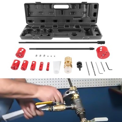 08350/DM3MECH Mechanical Hot Tapping Machine Complete Kit for NPT with Hole Saws