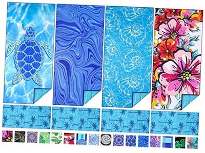 Pack Microfiber Thin Beach Towel 71 x 32 Inches 4 4 Pcs Multiful Comb