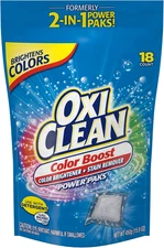 Color Boost Color Brightener plus Stain Remover Power Paks, 18 Count (Packaging 