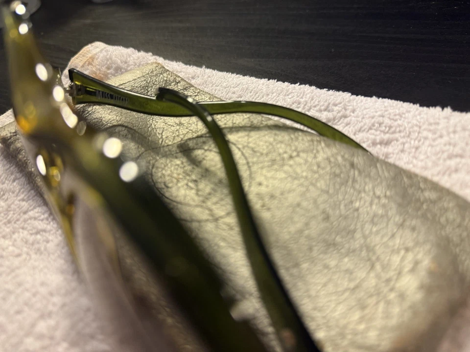 Christian Dior Vintage Sunglasses 1970s - Oversized Round / Optyl - Yellow Green - Image 2 of 4