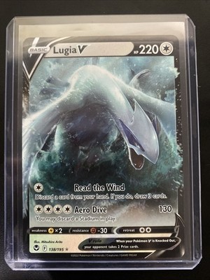 Pokémon TCG Lugia v Ultra Rare Card Swsh12: Silver Tempest Near Mint Condition