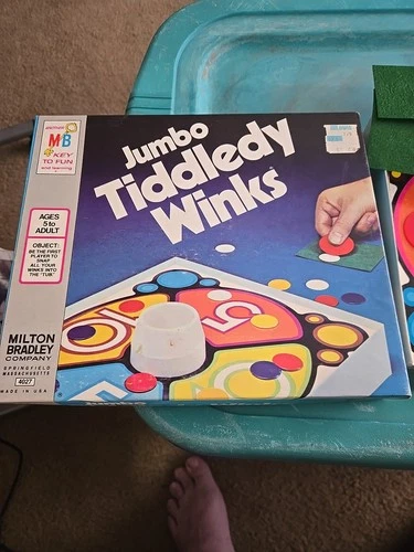 Jumbo Twiddley Tiddley Winks Vintage Board Game 4027 Milton Bradley