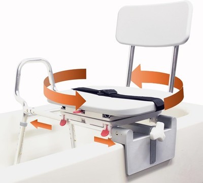 Eagle Health Tub-Mount Swivel Shower Chair Transfer Bench MSRP $290 FREE SHIP