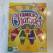 Family Charades Compendium Party Game  Outset 4 Games in 1 New Factory Sealed