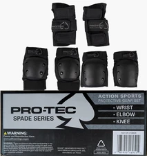 Pro‑Tec Spade Series Multi‑Sport Pad Set Used Excellent Wrist Elbow Knee Pads