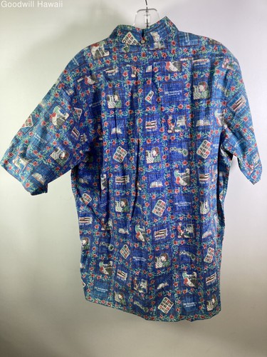REYN SPOONER Multi-pattern Button Hawaiian Aloha Tropical Shirt Men - Size L - 第 3/3 張圖片