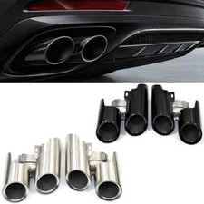 Pair For Porsche Panamera S 2013-2016 Car Muffler Tip Exhaust Pipe Tail pipes