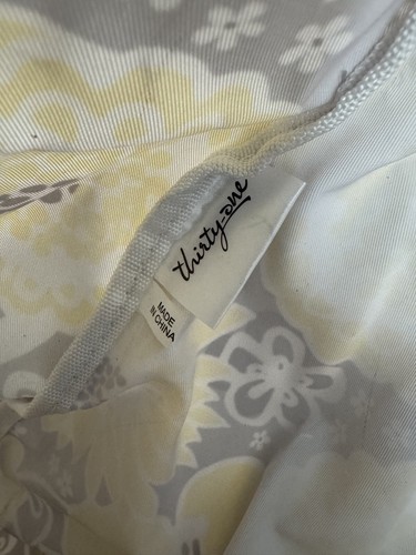 Thirty-One Zip Contenitore RITIRATO Giallo Girasoli Calendule Borsa Spiaggia - Foto 4 di 4