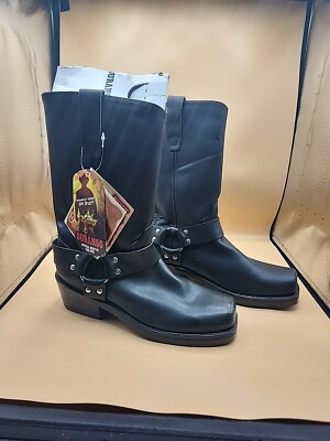 DURANGO DB510 Black Biker Boots Men Sz 8D NWOB Tags Still Attatched