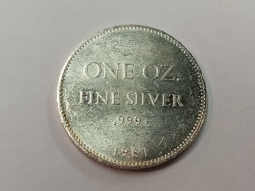 1981 Hoffman And Hoffman 1oz Silver Round Unicorn - Picture 3 of 3