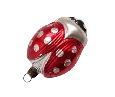 Vintage Christmas Tree Decoration - Ladybug, ~ 50s (# 17195)