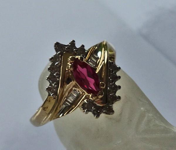 *Ruby ring ring with ruby rubies in aus 417 10kt … - image 8