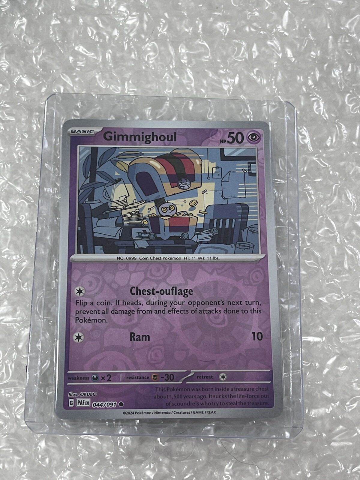 Pokemon Gimmighoul (044/245) Paldean Fates NM REVERSE HOLO