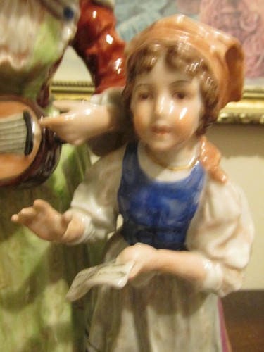 Antique Dresden Germany Porcelain Figurine Mom With Kids & Dog Street Musicians - Picture 8 of 12