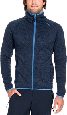 Twentyfour Men's Svalbard Knitted Fleece Jacket, Navy, XXX-Large