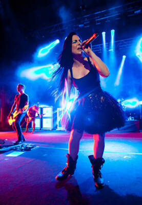 Amy Lee of Evanescence at the Carnival of Madness tour 2012 at DTE- Old Photo 8