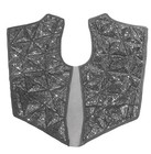 Black Mesh W/silver Sequins Appliqué Lace Collar Trim Fabric