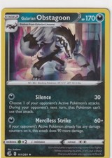 obstagoon pokemon card value - Galarian - Sword and Shield Base - x4 Card Lot Playset Ability Untamed Shout When you play this Pokmon from your hand to evolve 1 of your Pokmon during your turn Galarian Obstagoon #161 Prices |