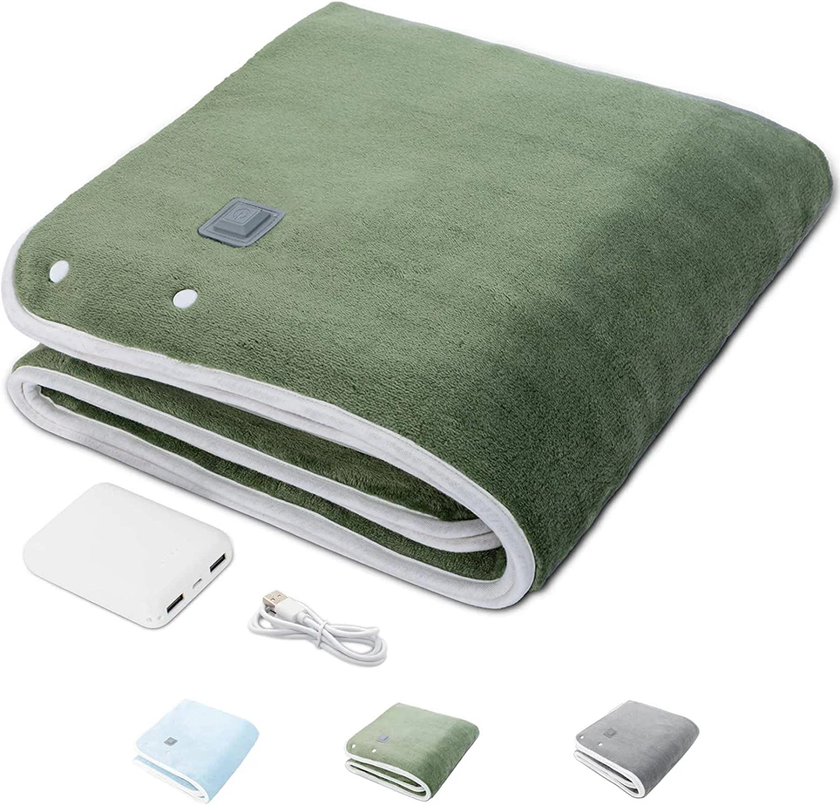USB Heated Blanket Throw Cordless, 40u0026#039;u0026#039; X 30u0026#039;u0026#039; Portable Heated  Blanket Battery O | eBay