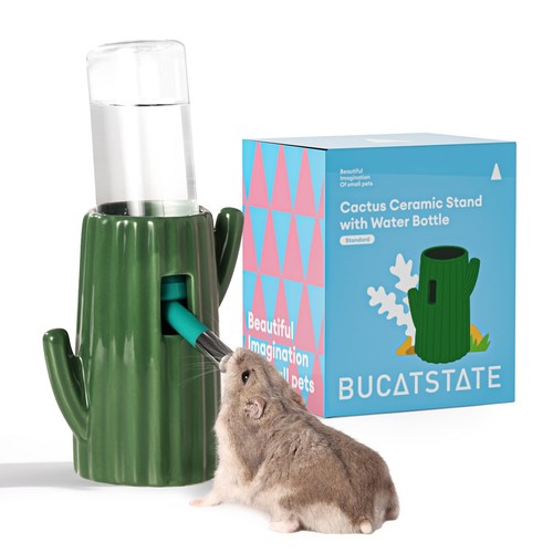 Cactus Ceramic Leakproof Hamster Water Bottle Guinea Pig Water Bottles Rabbit Wa